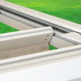 Terrassenpergola, weiß, Aluminium mit Automatikdach - Paros I 3x4m Grindi - 9