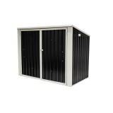 Gartenschrank, Gartenaufbewahrung, Metall - Grau - 173x101x131 - PHLOX Grindi - 1