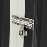 Gartenschrank, Gartenaufbewahrung, Metall - Grau - 173x101x131 - PHLOX Grindi - 6