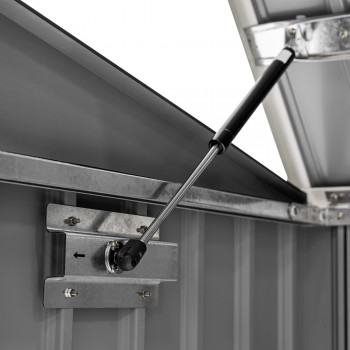 Gartenschrank, Gartenaufbewahrung, Metall - Grau - 173x101x131 - PHLOX Grindi - 9