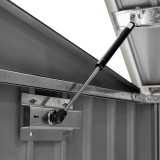 Gartenschrank, Gartenaufbewahrung, Metall - Grau - 173x101x131 - PHLOX Grindi - 9