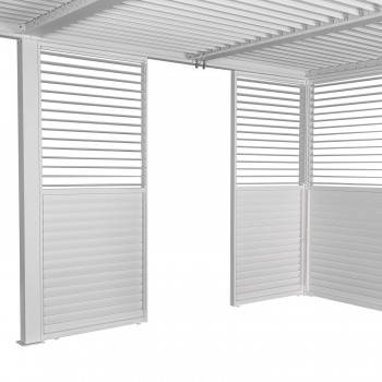 Lamellenwandpaneel für Pergola Kea  - Weiss Grindi - 9