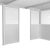 Lamellenwandpaneel für Pergola Kea  - Weiss Grindi - 9