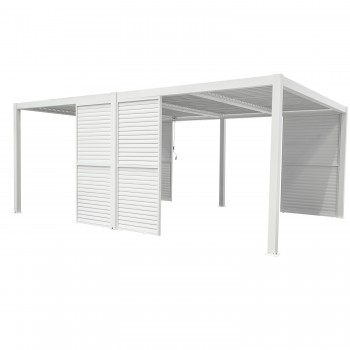 Lamellenwandpaneel für Pergola Kea  - Weiss Grindi - 10