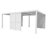 Lamellenwandpaneel für Pergola Kea  - Weiss Grindi - 10