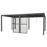 Lamellenwandpaneel für Pergola Kea - Grau Grindi - 10