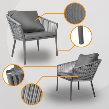 Gartenmöbel Set grau - Paga I Grindi - 2