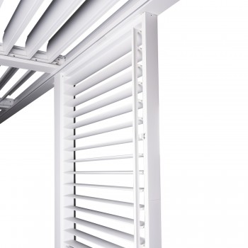 Lamellenwandpaneel für Pergola Kea  - Weiss Grindi - 5