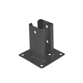 Dekorativ Stützenfuß Pfostenträger Pfostenanker aufschraubhülse - anthrazit - PSPD DMX - 1
