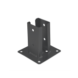 Dekorativ Stützenfuß Pfostenträger Pfostenanker aufschraubhülse - anthrazit - PSPD DMX - 1