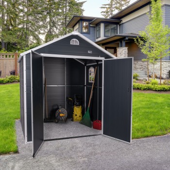 Gartengeräteschuppen - Kunststoff - BELLIS II - 242x192x239 Grindi - 2