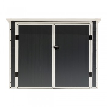 Gartenschrank, Gartenaufbewahrung, Kunststoff - Grau - CEDRUS - 198x91x149 Grindi - 3