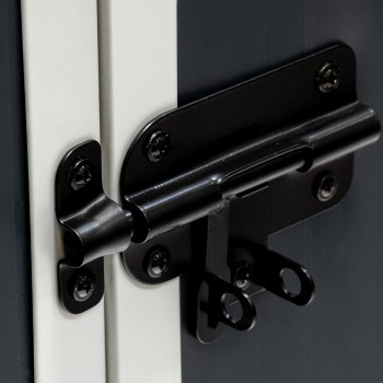 Gartenschrank, Gartenaufbewahrung, Kunststoff - Grau - CEDRUS - 198x91x149 Grindi - 9