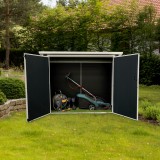 Gartenschrank, Gartenaufbewahrung, Kunststoff - Grau - CEDRUS - 198x91x149 Grindi - 2