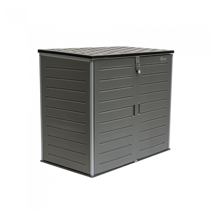 Gartenschrank, Gartenaufbewahrung, Kunststoff - Grau - 1170L Grindi - 1