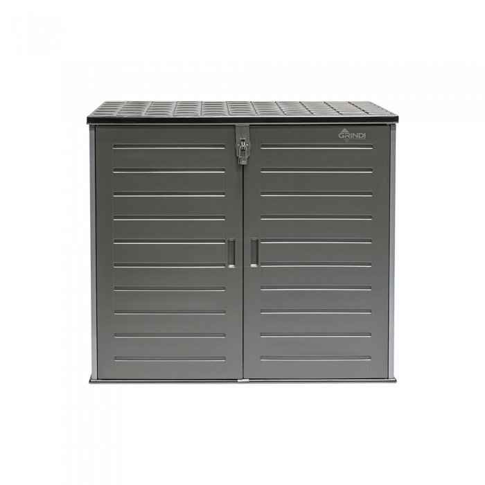 Gartenschrank, Gartenaufbewahrung, Kunststoff - Grau - 1170L Grindi - 2