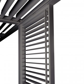 Lamellenwandpaneel für Pergola Kea - Grau Grindi - 6