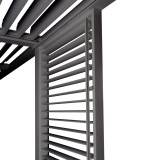 Lamellenwandpaneel für Pergola Kea - Grau Grindi - 6
