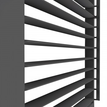 Lamellenwandpaneel für Pergola Kea - Grau Grindi - 8
