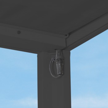Terrassenpergola, Graue, Aluminium mit Automatisches Dach - Paros I 3x4m Grindi - 6