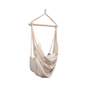 Hängematte - Beigefarbener Sessel 130x100 mit Holzsteg - Havanna Grindi - 3