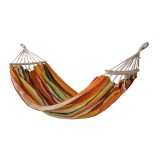 Gartenhängematte - orange, 180x160 - mit Holzsteg - Honolulu Grindi - 1