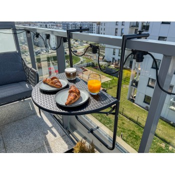 Klappbarer Balkontisch Schwarz - SSB 2 Grindi - 2