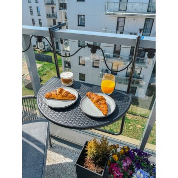 Klappbarer Balkontisch Schwarz - SSB 2 Grindi - 6