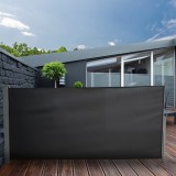 Terasse Markise Windschutz Seitenwand 140x300 - Sira, Dunkelgrau Grindi - 6