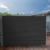 Terasse Markise Windschutz Seitenwand 200x300 – Sahil I, Dunkelgrau Grindi - 6