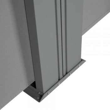 Terasse Markise Windschutz Ecke Seitenwand 180x600 – Monsun I, Grau Grindi - 6