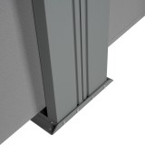 Terasse Markise Windschutz Ecke Seitenwand 180x600 – Monsun I, Grau Grindi - 6