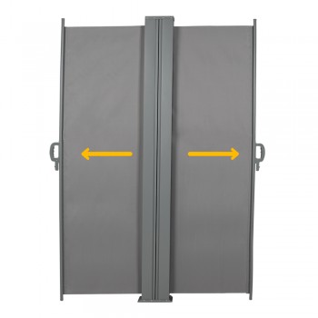 Terasse Markise Windschutz Ecke Seitenwand 180x600 – Monsun I, Grau Grindi - 2