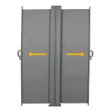 Terasse Markise Windschutz Ecke Seitenwand 180x600 – Monsun I, Grau Grindi - 2