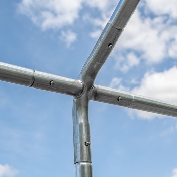 Garagenzelt Carport PE 400x800x305 grau - NG 5 GRINDI IN THE GARDEN - 10