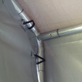 Garagenzelt Carport PVC 400x800x305 grau - NG 5 GRINDI IN THE GARDEN - 12