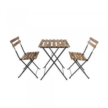 Balkon-Set Möbel-Set  Bistro-Set Gartengruppe Gartenmöbel Holz - Liko I GRINDI IN THE GARDEN - 1