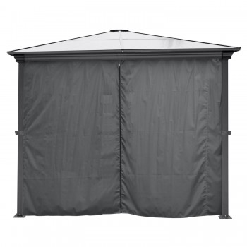 Vorhang für Gartenhaus Libra I - grau GRINDI IN THE GARDEN - 1