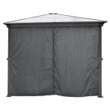 Vorhang für Gartenhaus Libra I - grau GRINDI IN THE GARDEN - 1