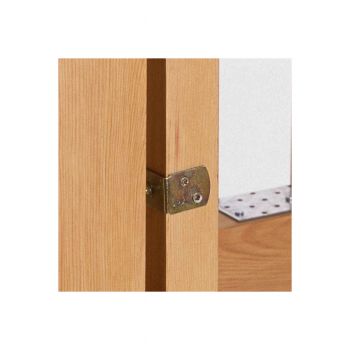 Flechtzaunhalter L-Beschlag kurz Zink galvanisiert gelb - OP DMX - 2