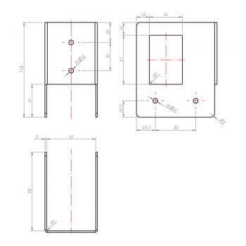 Eckverbinder für Holzständer 65x118x100 - SEK 1 DMX - 2