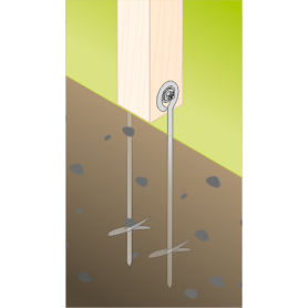 Einschraub Stützenfuß - KWZ 470x100 GRUNDLINE - 3
