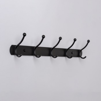 Wandkleiderbügel, Aufhänger - WUP, Schwarz - 410x37x60 Velano - 2