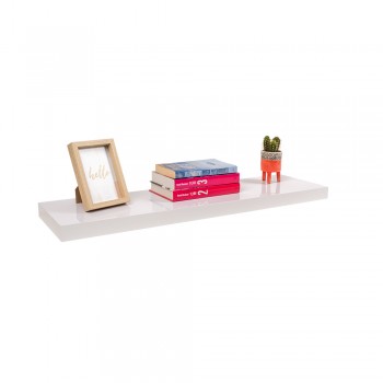 Regalbrett Wandregal Schweberegal - FSG, 79,5x23,5 cm - weiß hochglanz Velano - 2