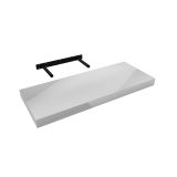 Regalbrett Wandregal Schweberegal - FSG, 59,5x23,5 cm - weiß hochglanz Velano - 2 Regalbrett Wandregal Schweberegal - FSG, 59,5x23,5 cm - weiß hochglanz Velano - 2