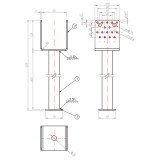 Pfostenträger Betonanker Langrohr - Feuerverzinkt - PSS R500 GRUNDLINE - 2