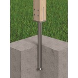 Stützenfuß Pfostenträger Pfostenanker auf dem langen Rohr - Feuerverzinkt - PSW R500 GRUNDLINE - 5