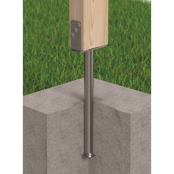 Stützenfuß Pfostenträger verstellbar auf langem Rohr - PSRU R500 GRUNDLINE - 3