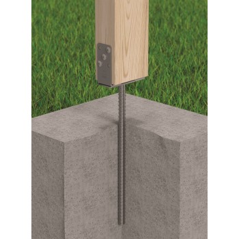 Stützenfuß Pfostenträger mit langer Stange - verstellbar - PSRU 500 GRUNDLINE - 3