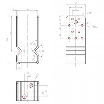 Stützenfuß Pfostenträger Pfostenanker - Feuerverzinkt - PSSOZ GRUNDLINE - 2